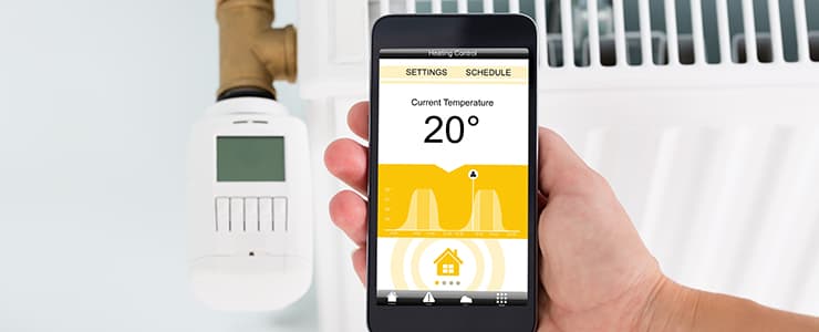 Digitaal gestuurde thermostatische kranen op radiatoren