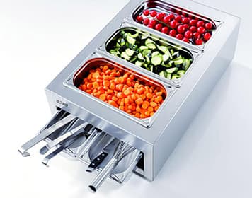 Frontcooking Multi-Element Gemüse vorbereitet fürs Kochen