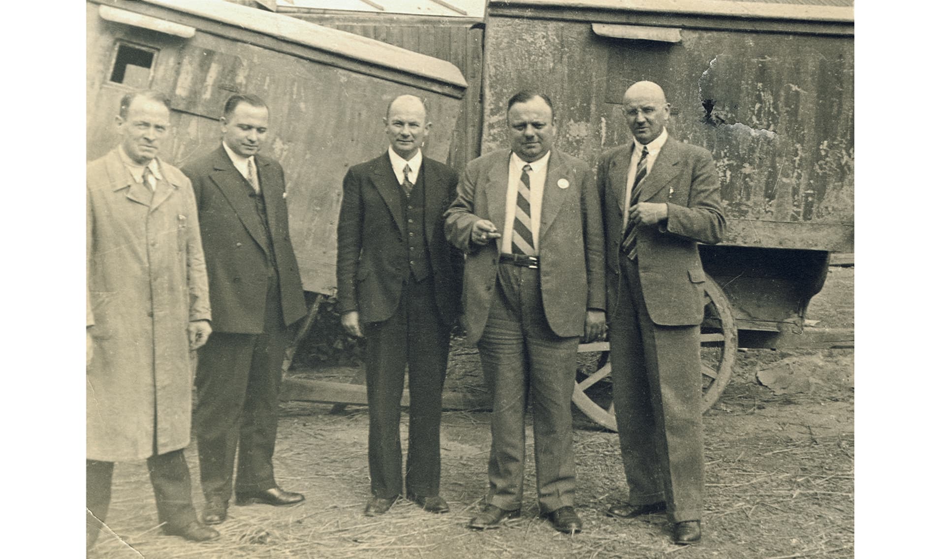 Heinrich Blanc (zweiter von rechts) und Karl Fischer (erster von links) in den 1930er-Jahren