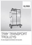 Tray transport trolley